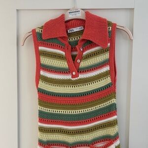 Zara Multicolor Striped Knit dress